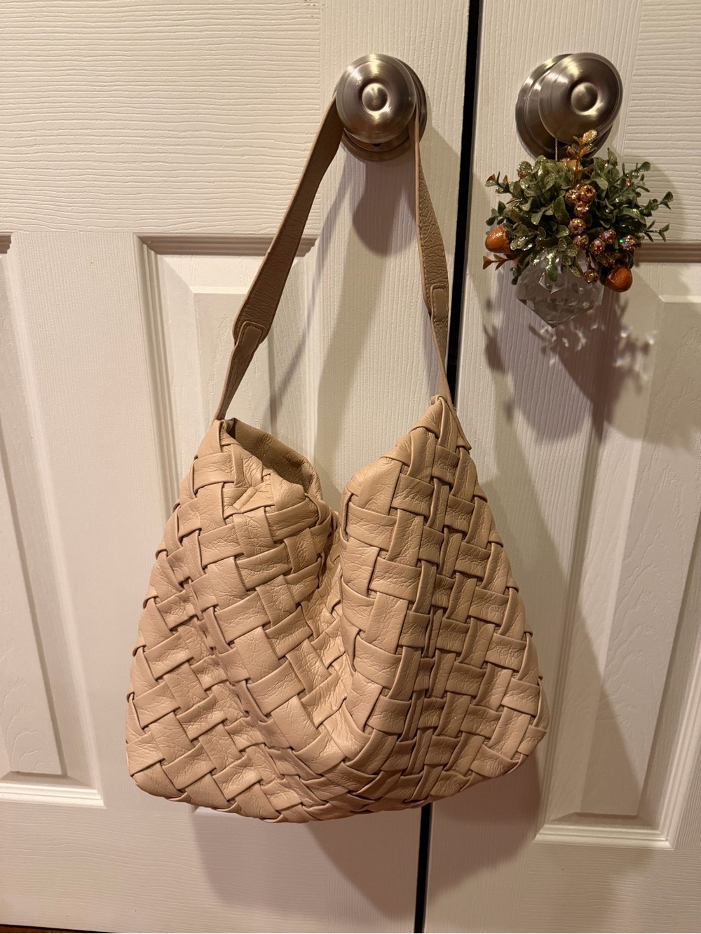 Gossky Tan Woven Shoulder Hobo Bag